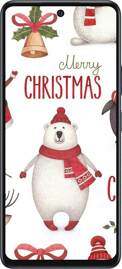 Силиконовый чехол Merry Christmas для Infinix Hot 50 5G - 4106u-3795 изображение 