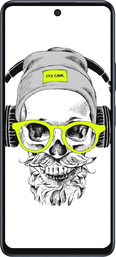 Силиконовый чехол Череп в очках и наушниках для Infinix Hot 50 5G - 4144u-3795 изображение 