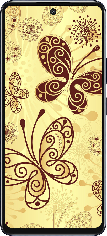 Силиконовый чехол Красивые бабочки для Infinix Hot 50 5G - 4170u-3795 изображение 