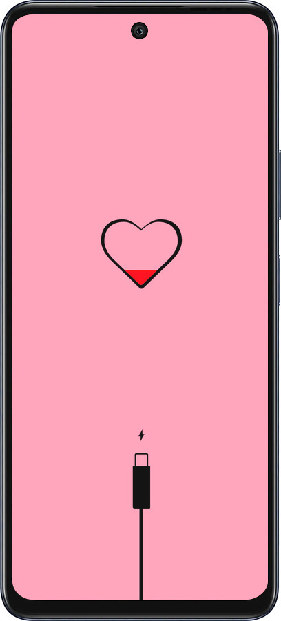 Силиконовый чехол Подзарядка сердца1 для Infinix Hot 50 5G - 4275u-3795 изображение 