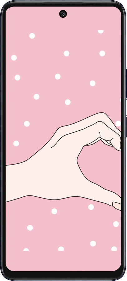 Силиконовый чехол Половинка сердца для Infinix Hot 50 5G - 4340u-3795 изображение 