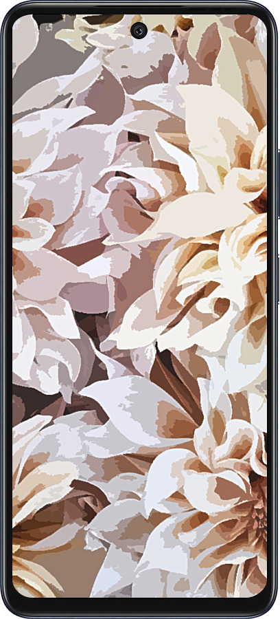 Силиконовый чехол пионы акварелью для Infinix Hot 50 5G - 4376u-3795 изображение 