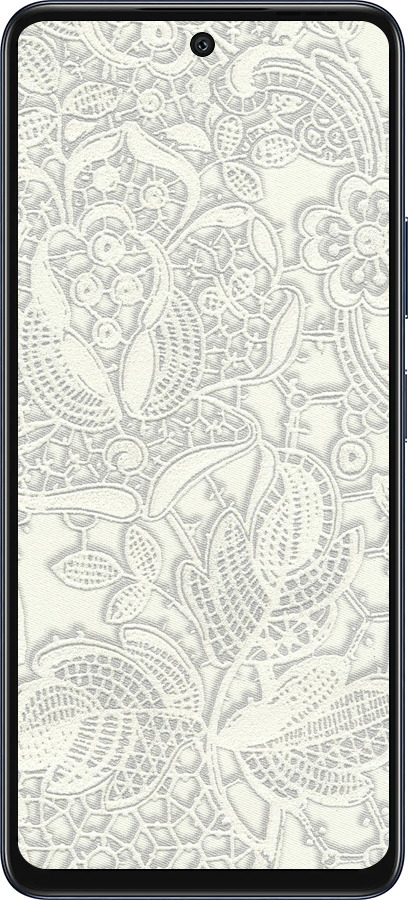 Силиконовый чехол Белое кружево для Infinix Hot 50 5G - 4383u-3795 изображение 