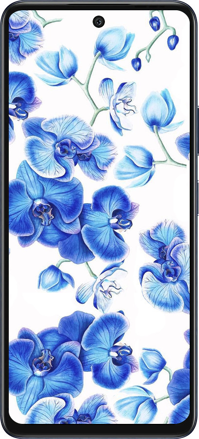 Силиконовый чехол Голубые орхидеи для Infinix Hot 50 5G - 4406u-3795 изображение 