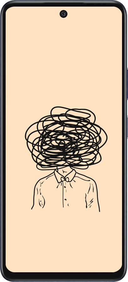 Силиконовый чехол Мысли для Infinix Hot 50 5G - 4568u-3795 изображение 