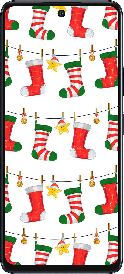 Силиконовый чехол Новогодний 9 для Infinix Hot 50 5G - 4622u-3795 изображение 