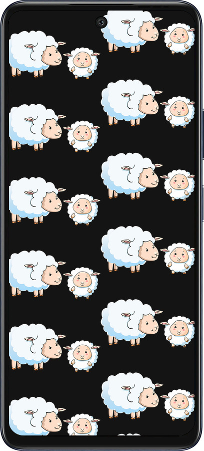 Силиконовый чехол Овечки1 для Infinix Hot 50 5G - 4637u-3795 изображение 