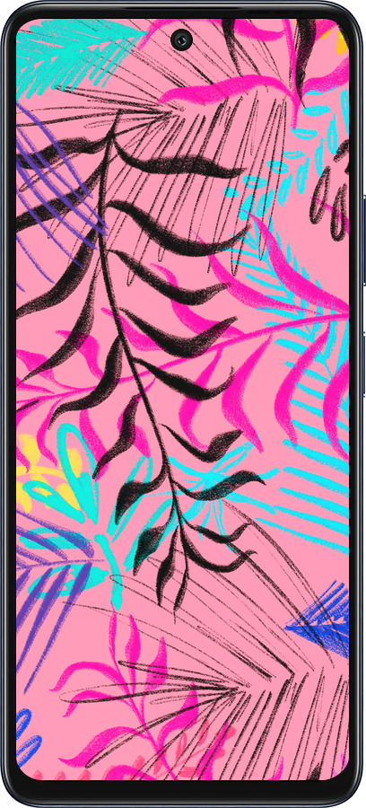 Силиконовый чехол Растительный узор 2 для Infinix Hot 50 5G - 4740u-3795 изображение 