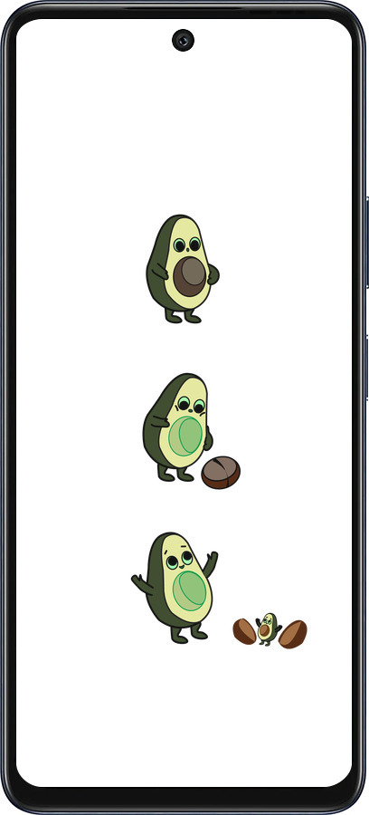 Силиконовый чехол Авокадо 1 для Infinix Hot 50 5G - 4857u-3795 изображение 