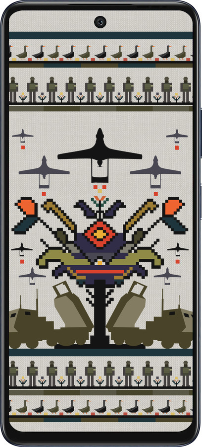 Силиконовый чехол Вышиванка UA для Infinix Hot 50 5G - 5446u-3795 изображение 