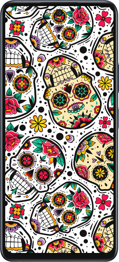 Силиконовый чехол Черепа для Infinix Hot 50 5G - 5471u-3795 изображение 