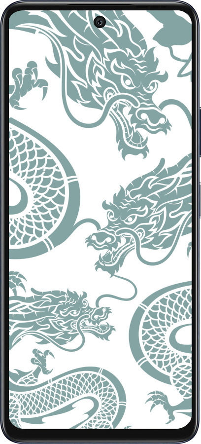 Силиконовый чехол Дракон для Infinix Hot 50 5G - 5476u-3795 изображение 