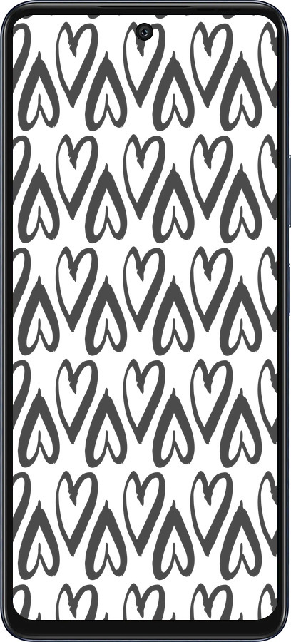 Силиконовый чехол Сердца v2 для Infinix Hot 50 5G - 5497u-3795 изображение 