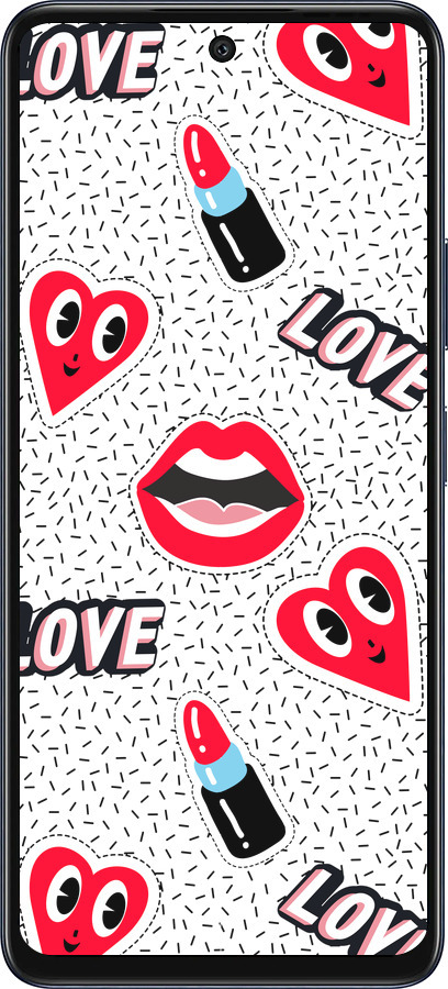 Силиконовый чехол Стикеры v3 для Infinix Hot 50 5G - 5502u-3795 изображение 