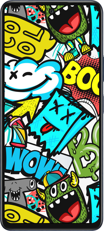 Силиконовый чехол Стикеры v4 для Infinix Hot 50 5G - 5508u-3795 изображение 