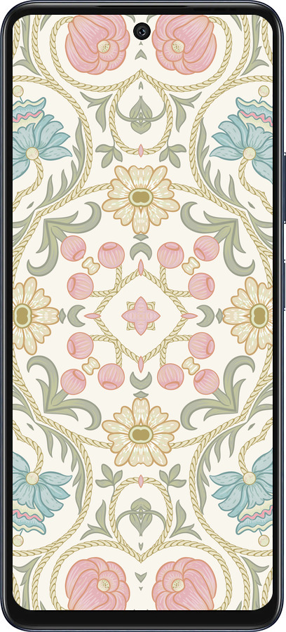 Силиконовый чехол Цветочный орнамент v2 для Infinix Hot 50 5G - 5513u-3795 изображение 