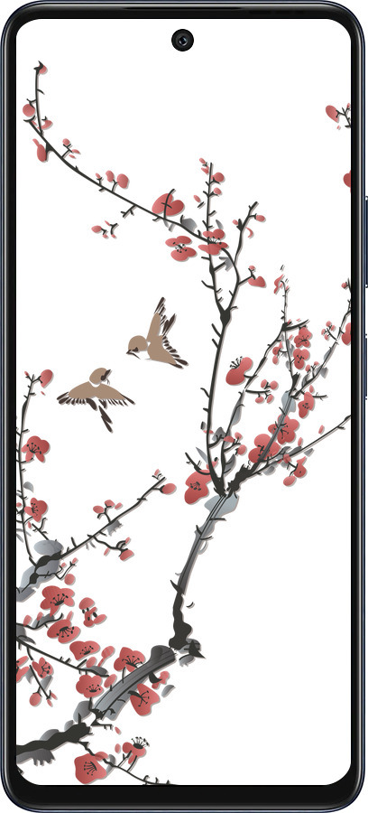 Силиконовый чехол Сакура v2 для Infinix Hot 50 5G - 5538u-3795 изображение 