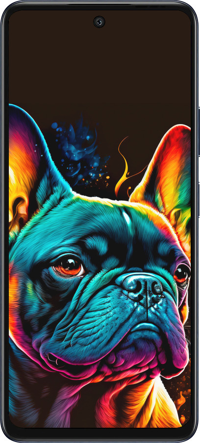 Силиконовый чехол Яркий бульдог для Infinix Hot 50 5G - 5547u-3795 изображение 