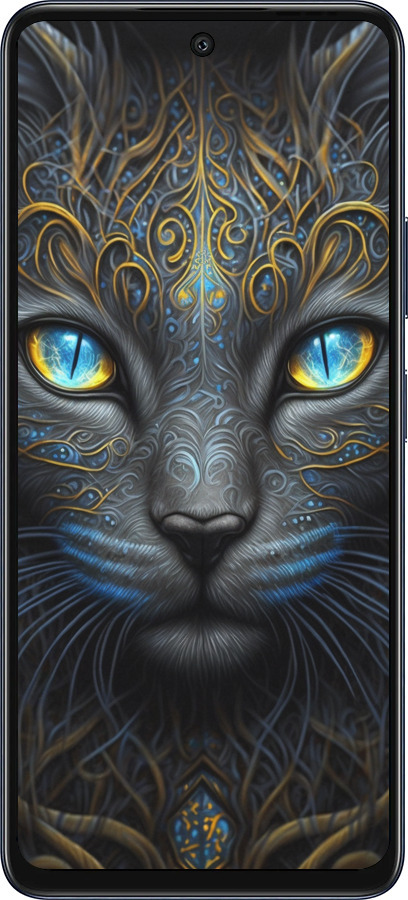 Силиконовый чехол Кошка для Infinix Hot 50 5G - 5548u-3795 изображение 