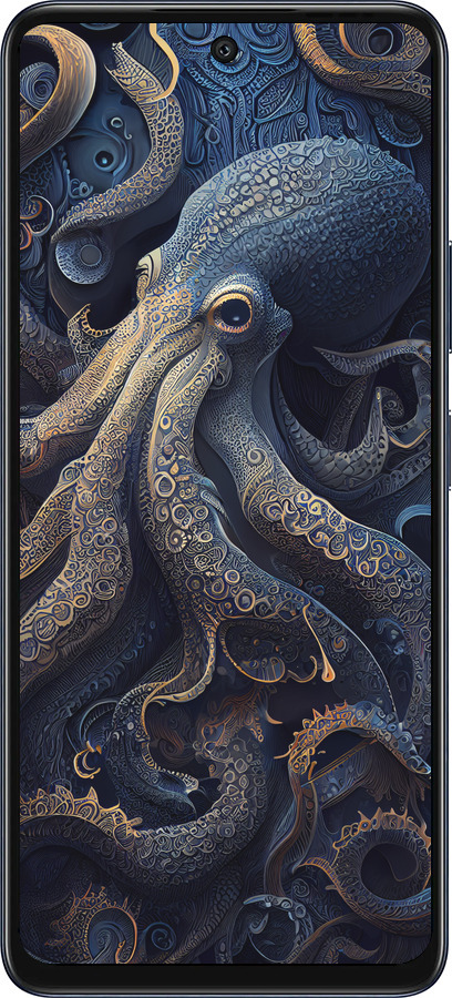 Силиконовый чехол Осьминог для Infinix Hot 50 5G - 5551u-3795 изображение 