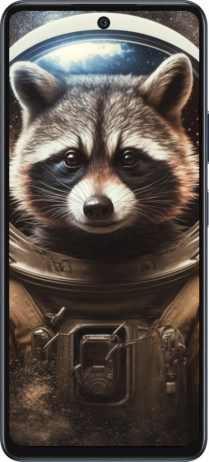 Силиконовый чехол Raccoon austronaut для Infinix Hot 50 5G - 5581u-3795 изображение 