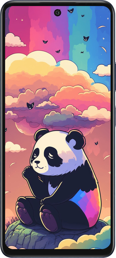 Силиконовый чехол Панда в облаках для Infinix Hot 50 5G - 5585u-3795 изображение 