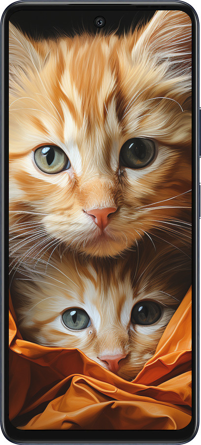 Силиконовый чехол Котики 2 для Infinix Hot 50 5G - 5664u-3795 изображение 