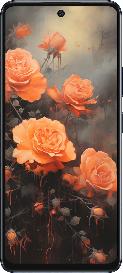 Силиконовый чехол Оранжевые розы для Infinix Hot 50 5G - 5944u-3795 изображение 