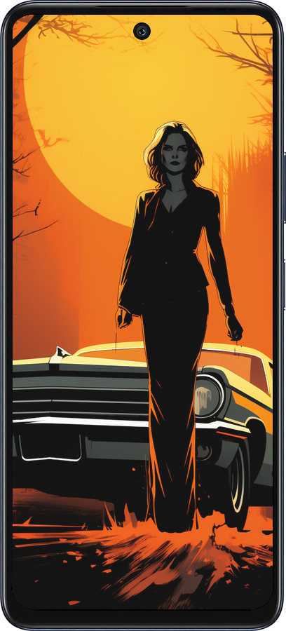 Силиконовый чехол Чехол для телефона Девушка возле автомобиля для Infinix Hot 50 5G - 5946u-3795 изображение 