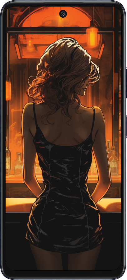 Силиконовый чехол Чехол для телефона Девушка в баре для Infinix Hot 50 5G - 5947u-3795 изображение 