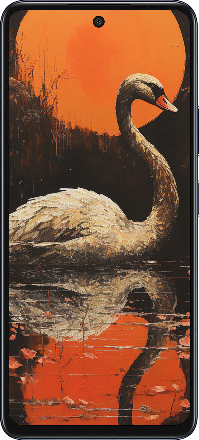 Силиконовый чехол Лебедь для Infinix Hot 50 5G - 5964u-3795 изображение 