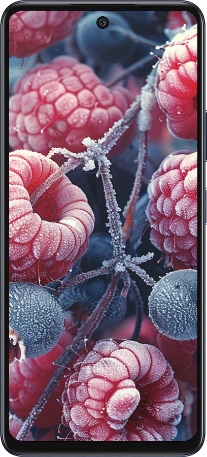 Силиконовый чехол Морозные ягоды для Infinix Hot 50 5G - 6033u-3795 изображение 