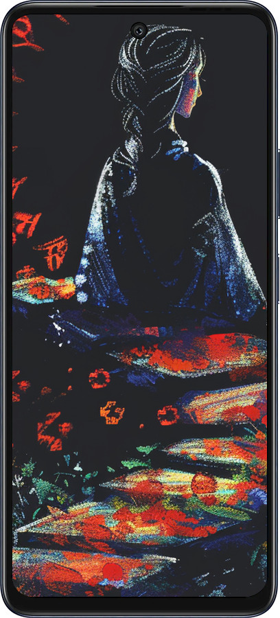 Силиконовый чехол Мечтательная девушка для Infinix Hot 50 5G - 6042u-3795 изображение 