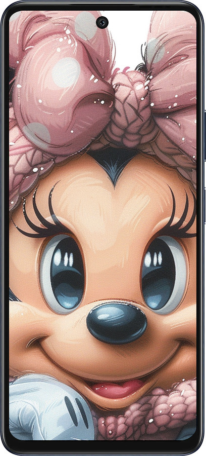 Силиконовый чехол Минни Маус с бантиком для Infinix Hot 50 5G - 6055u-3795 изображение 