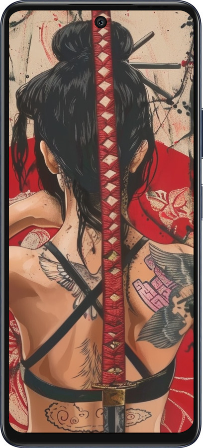 Силиконовый чехол Тайна катаны для Infinix Hot 50 5G - 6074u-3795 изображение 