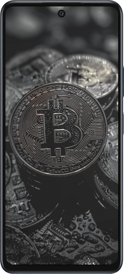 Силиконовый чехол Black Bitcoin для Infinix Hot 50 5G - 6090u-3795 изображение 