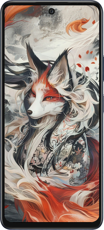 Силиконовый чехол Дух кицунэ' для Infinix Hot 50 5G - 6107u-3795 изображение 