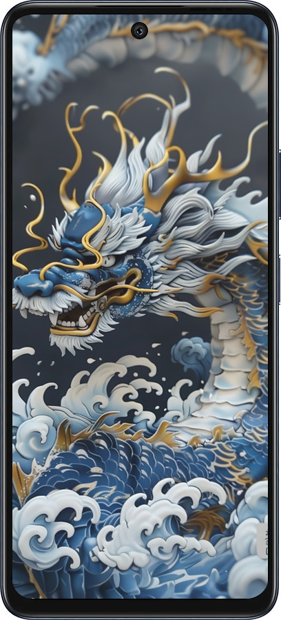 Силиконовый чехол Водяной дракон для Infinix Hot 50 5G - 6113u-3795 изображение 