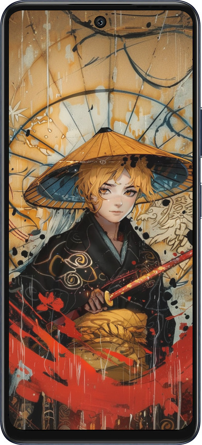 Силиконовый чехол Самурайская отвага для Infinix Hot 50 5G - 6115u-3795 изображение 