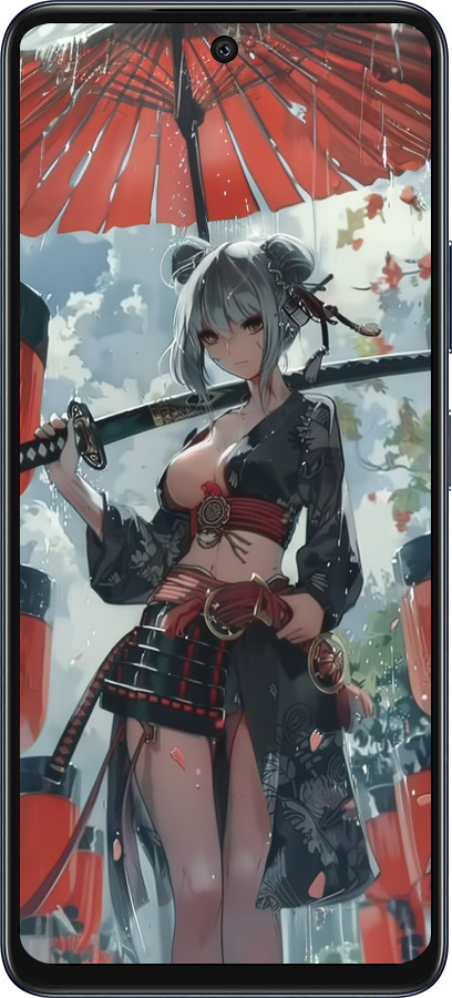 Силиконовый чехол Гейша-воин для Infinix Hot 50 5G - 6124u-3795 изображение 