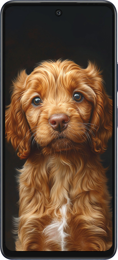 Силиконовый чехол Cocker spaniel на черном фоне для Infinix Hot 50 5G - 6137u-3795 изображение 