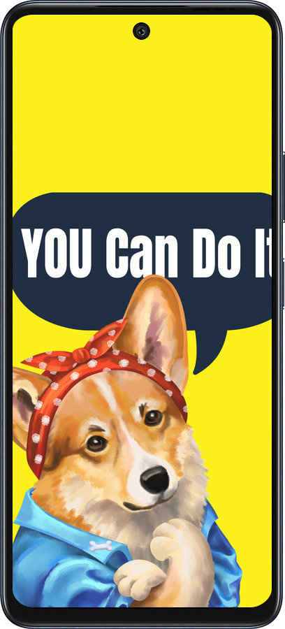 Силиконовый чехол чехол с корги You Can Do It для Infinix Hot 50 5G - 6184u-3795 изображение 