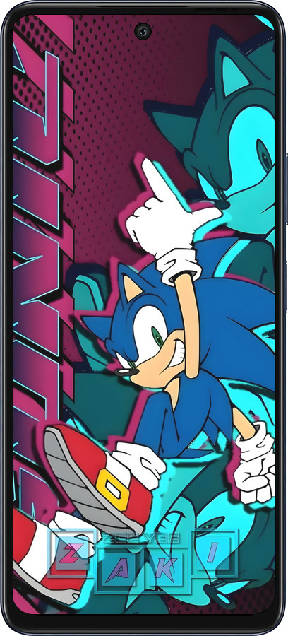 Силиконовый чехол Соник для Infinix Hot 50 5G - 6284u-3795 изображение 