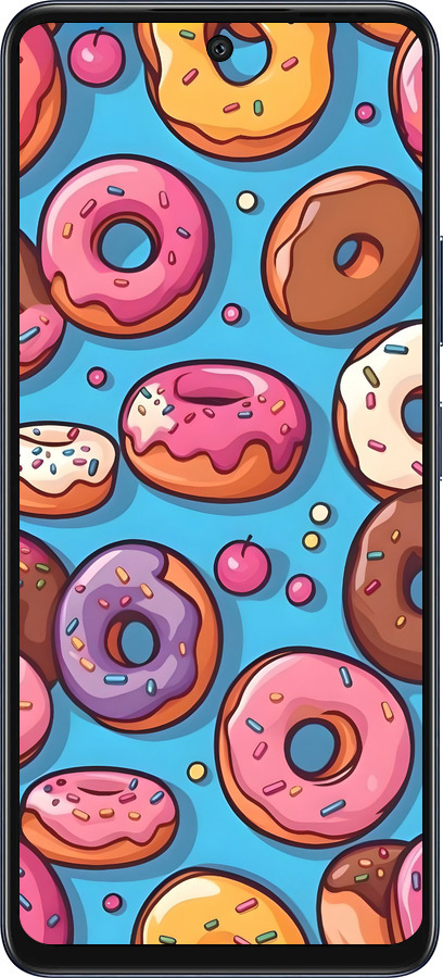 Силиконовый чехол Пончики для Infinix Hot 50 5G - 6318u-3795 изображение 