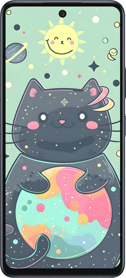 Силиконовый чехол Милый котик для Infinix Hot 50 5G - 6364u-3795 изображение 