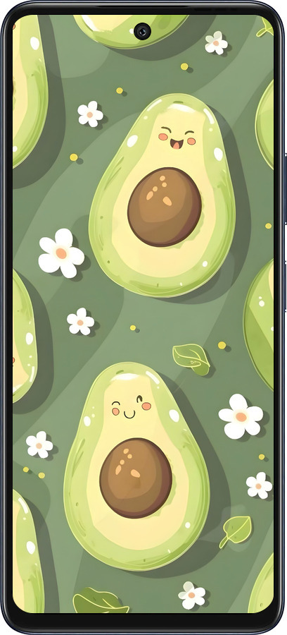 Силиконовый чехол Авокадо для Infinix Hot 50 5G - 6380u-3795 изображение 