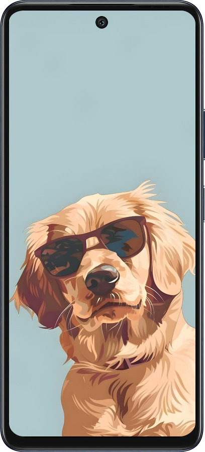 Силиконовый чехол Пес в очках для Infinix Hot 50 5G - 6381u-3795 изображение 