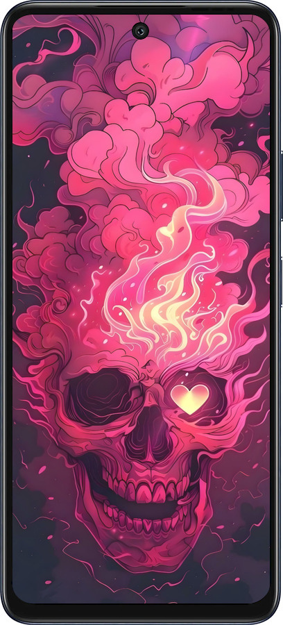 Силиконовый чехол Череп арт для Infinix Hot 50 5G - 6385u-3795 изображение 