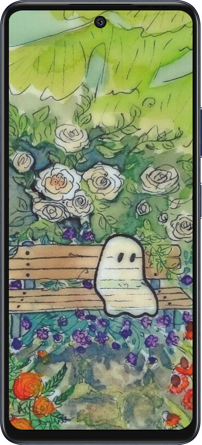 Силиконовый чехол Грустное привидение для Infinix Hot 50 5G - 6403u-3795 изображение 