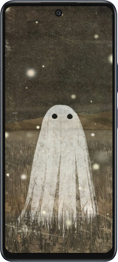 Силиконовый чехол Привидение и светлячки для Infinix Hot 50 5G - 6406u-3795 изображение 